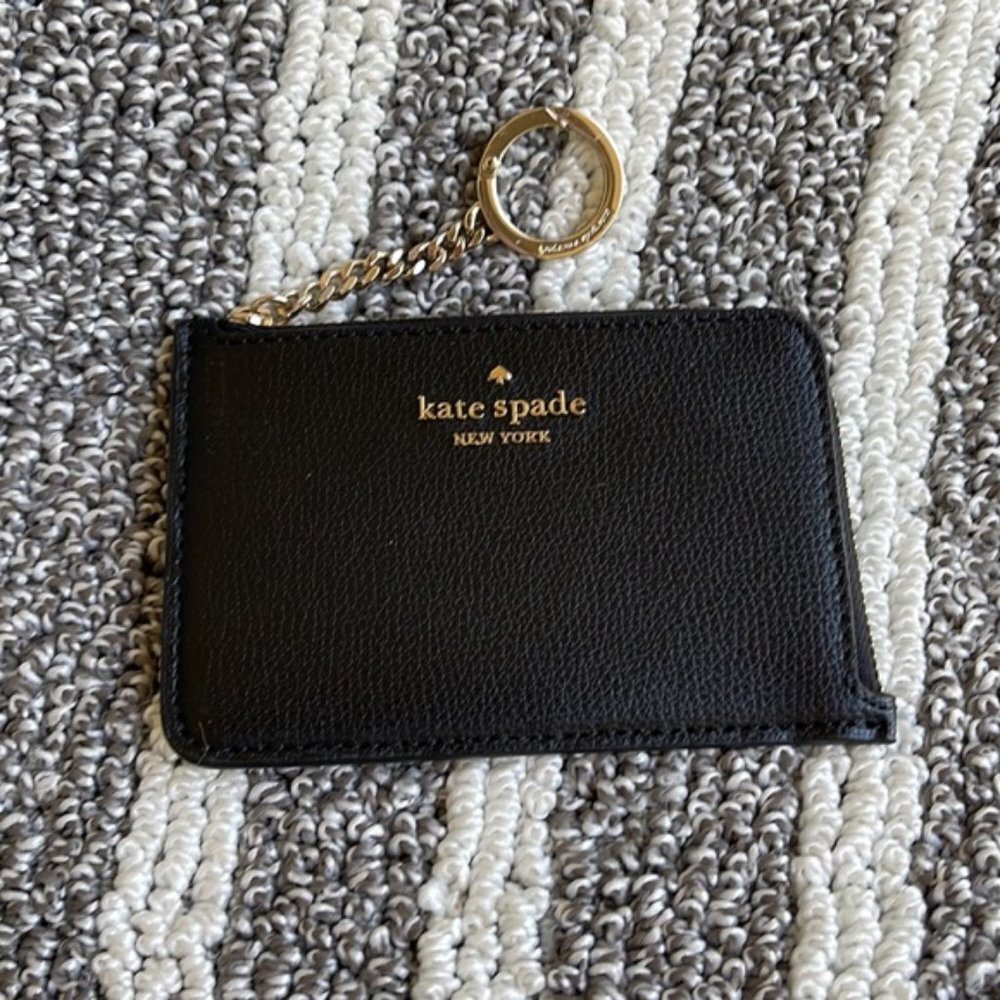 Kate Spade Darcy Medium L-Zip Card Holder Black